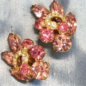 Vintage Eisenberg Ice Rhinestone Earrings